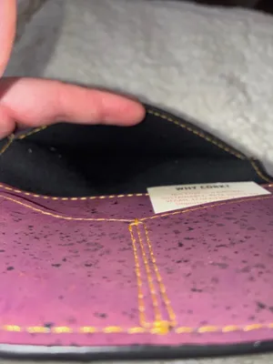 Handmade Fashiopurse Eggplant Purple Cork Passport Holder thumbnail 5