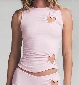 SKIMS Heart Cotton Blend Jersey Tank thumbnail 1