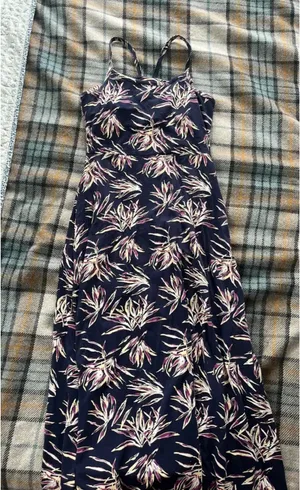 Pact Organic Cotton Fit & Flare Strappy Midi Dress – Tropical Botanical Print thumbnail 6