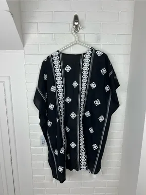 NWT Time & Tru Boho Swim Coverup/Kimono Plus Size XXL-XXXL thumbnail 9
