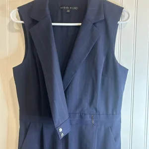 ANTONIO MELANI women Dark Blue Striped Jumpsuit size 6 thumbnail 8