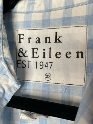 Frank & Eileen Frank Blue White Gingham Cotton Button Up Preppy Casual Shirt XXS thumbnail 4