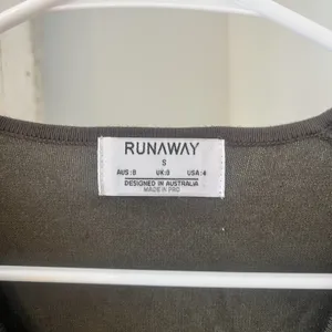 Runaway The Label olive green bodycon mini dress long sleeve cutout details XS/S thumbnail 4