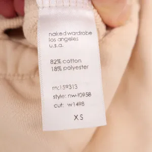 Naked Wardrobe Tan Beige High Waisted Straight Leg Sweatpants XS thumbnail 5