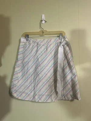 Lilly Pulitzer Multicolor Polka Dot Wrap Tie Waist A-Line Lined Skirt size6 thumbnail 2