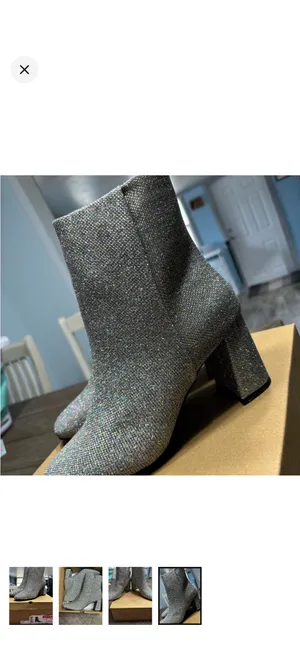 Sugar Sparkly Heels Silver Size 8.5 thumbnail 4