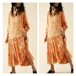 💯Free People Feeling Groovy Maxi Dress size S thumbnail 2