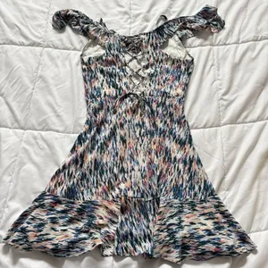Olivaceous Mini Dress Womens Size Medium‎ Ruffle Bohemian Milkmaid Coquette thumbnail 11