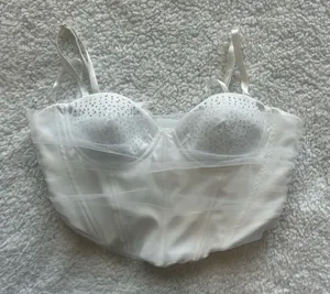 Windsor White Rhinestone Corset Top thumbnail 1