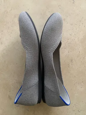 Rothy's Women's Rounded Grey Silver Glitter Flats thumbnail 2