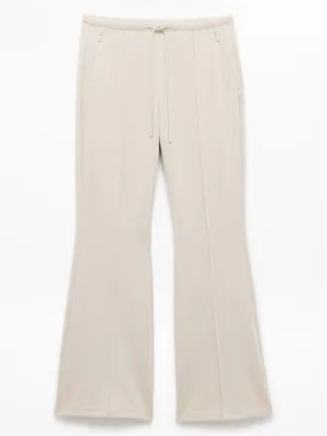New Athleta M Seasoft Pintuck Mid Rise Flare Pant Medium Zephyr Cream Regular thumbnail 6