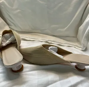 Kitten Heel Summer Mule Slide Color Sand Size 40 Tan thumbnail 9