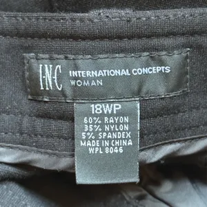 INC International Concepts Black Pants Size 18WP thumbnail 14