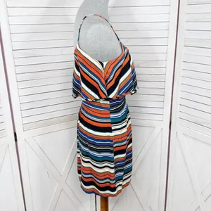 Exotik Y2K Striped Layered‎ Mini Dress Sundress Multicolor Small thumbnail 3