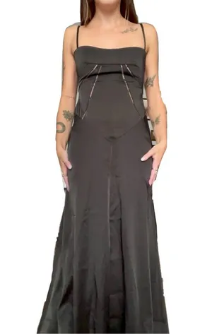 Elegant Black Maxi Dress Kouvr Fashion XS thumbnail 1