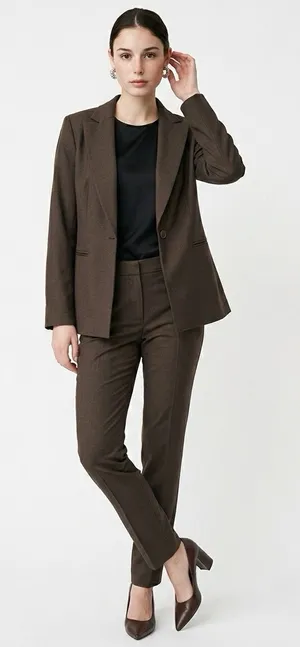 Kasper Brown Blazer Jacket Size 14 thumbnail 1