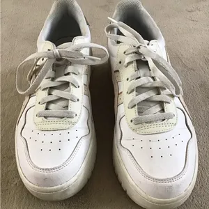 Asics Japan S PF Women's Size 40 White Leather Platform Low Top Sneakers Lace Up thumbnail 1