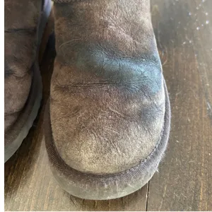 UGG Classic Short Boots W8 Brown Suede Sheepskin Lined Mid Calf Coz Warm Fall‎ thumbnail 5