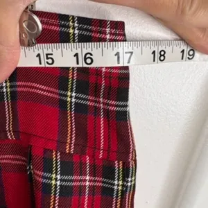 Royal Bones Red Plaid Suspender Mini Skirt Goth Punk Grunge Pleated NWT Size L thumbnail 10