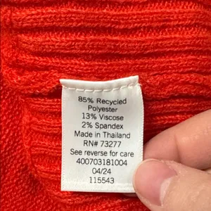 Sonoma Goods For Life Orange Red Lightweight Fuzzy Cardigan Size 2X thumbnail 10