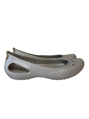 Crocs Malindi Ballet Flats in Silver Gray - Size Women’s 9 thumbnail 2