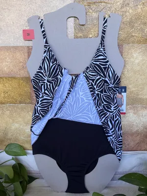 NEW Lands’ End UPF 50+ Adjustable Convertible Swim Abstract Floral Dress, Size M thumbnail 5