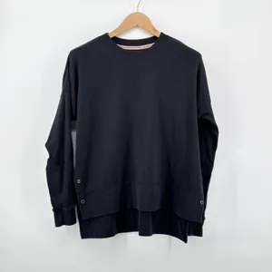 The Normal‎ Brand Puremeso Split Side Overshirt Black High-Lo Rivet Detail Small thumbnail 3
