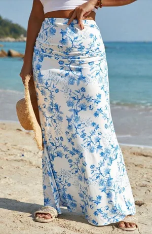 Boho Floral Bodycon Skirt thumbnail 1