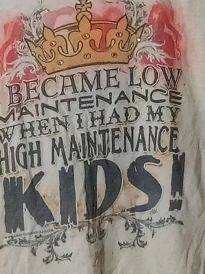 Alternative Apparel I Became Low Maintenance KIDS Distressed Top M thumbnail 1