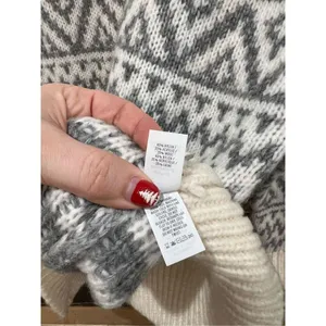 Aerie NWT Gray Cream Wool Blend 1/4 Zip Pullover Sweater Oversized XS thumbnail 6