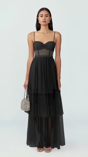 Fame and Partners Corset Tiered Gown thumbnail 1