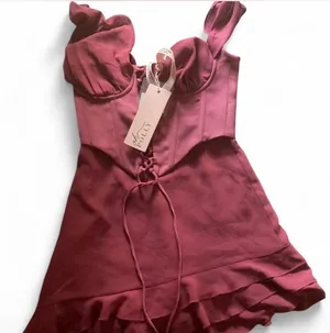 NWT oh polly corset ruffle dress thumbnail 1