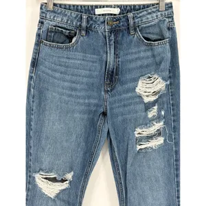 Hidden Jeans Happi Split Hem Straight‎ Leg Jeans 27 Distressed Cotton High Rise thumbnail 3