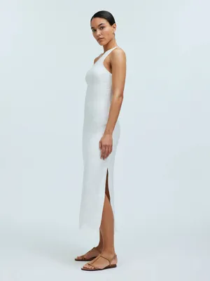 NWT Madewell One-Shoulder Midi Dress in Lighthouse White Size 2 thumbnail 4
