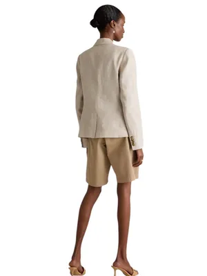 NWT- Quince 100% European Linen Structured Blazer Size Small thumbnail 3