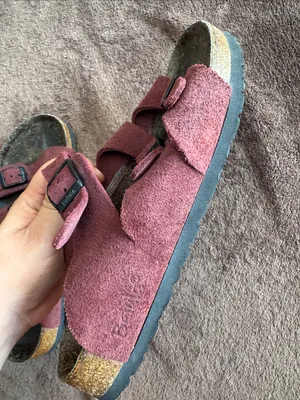 Betula by Birkenstock Women's Triple-Strap Suede Sandals in Wine thumbnail 11