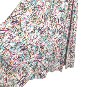 Sofie the Label Floral Midi Dress Tiered Puff Sleeve‎ M Multicolor Pockets Boho thumbnail 7