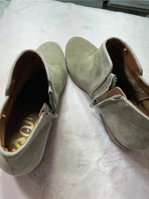 Women's Taupe Suede Ankle Booties - Classic Neutral Style b117 thumbnail 5