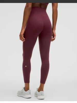 Lululemon Wunder Train High-Rise‎ Tight 25" Garnet thumbnail 2