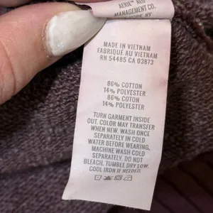 AERIE Maroon Half-Zip Ribbed Funnel Neck Oversized XS Sweatshirt thumbnail 7