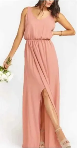 NWT Show Me Your Mumu Kendall Maxi Dress in‎ Rustic Mauve Crisp thumbnail 1