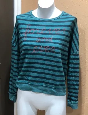 Sundry forever and ever striped sweatshirt thumbnail 1