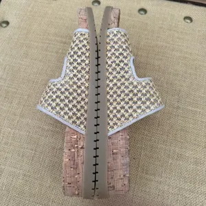 Anne Klein Hazel Tan Slide Sandals with Rhinestone Buckles 8.5 thumbnail 6