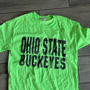 Anvil Ohio state buckeyes neon green tshirt thumbnail 2