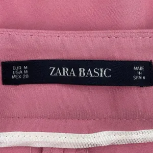 Zara Basic Pink Pocket High Rise Stretch Chic Ruffle Hem Flare Short Size M thumbnail 3