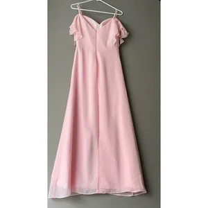 Hebeos‎ Ethereal Dainty Fairy Flowy Formal Bridesmaid Prom Maxi Dress Pink thumbnail 10