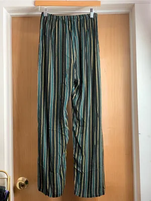 Brandy Melville Black Multi-Stripe Lightweight Pants Size-2 90’s Y2K thumbnail 5
