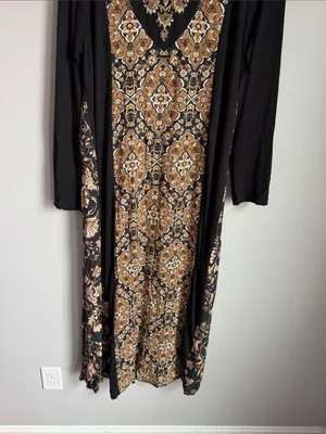 NEW Soft Surroundings Priska Maxi dress in Autumn Tile Boho Artsy XL thumbnail 6