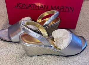 Jonathan Martin Silver Wedge Heels thumbnail 1