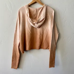 Women’s Ombre Hooded Sweatshirt Rust Ombre Size XS NWT thumbnail 3